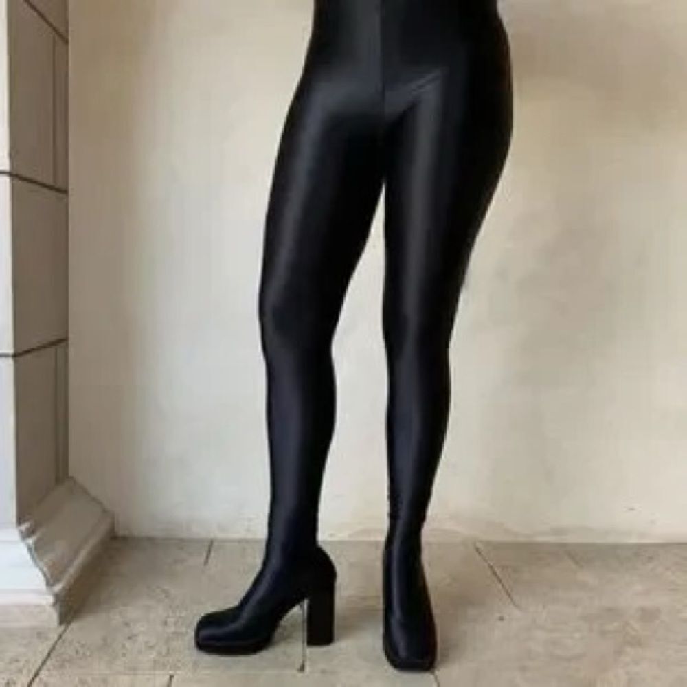 Free People Highest Rise Platform Boot Pants Boots w/ Attached Leggings US 10 - Picture 6 of 14